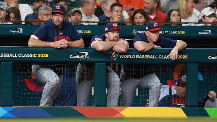 Kershaw looks on during Team USA’s 5-3 win over Canada on Friday night. 
