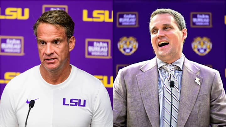 LSU coaches Lane Kiffin and Will Wade speak at their introductory press conferences.