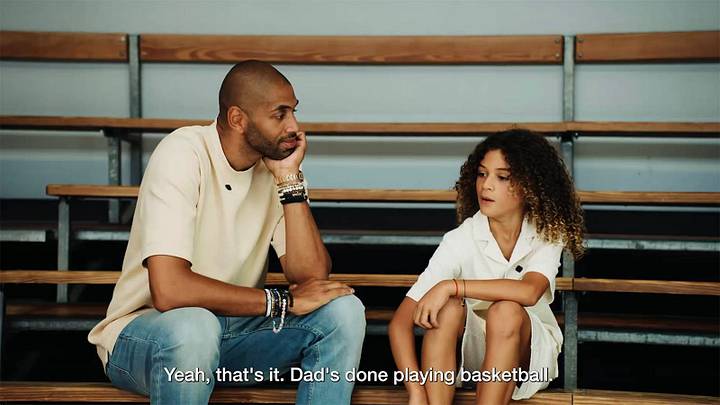 Nicolas Batum announced his retirement from basketball on Monday in a video with his son, Ayden. Nicolas Batum announced his retirement from basketball on Monday in a video with his son, Ayden.
