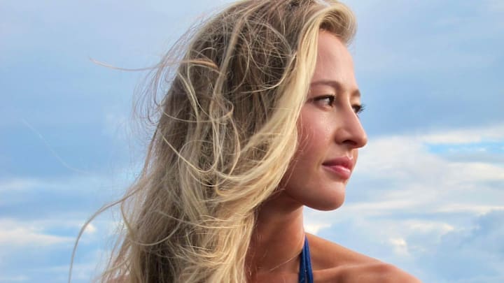 Nelly Korda in behind the scenes photo for SI Swimsuit at The Boca Raton in Boca Raton, Fla.
