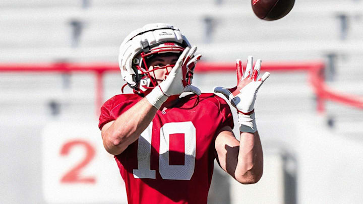 Nebraska tight end Heinrich Haarberg Nebraska tight end Heinrich Haarberg