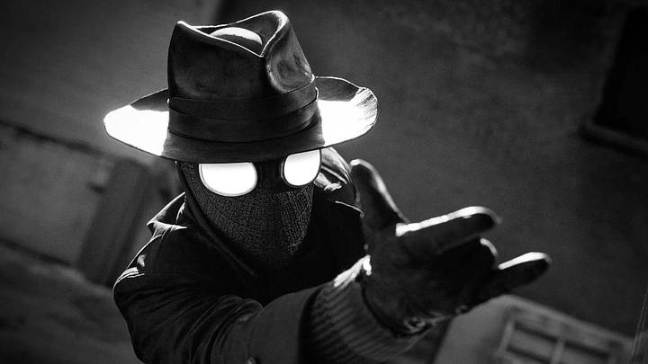 “The Spider” (Nicolas Cage) in a scene from Prime Video’s Spider-Noir 