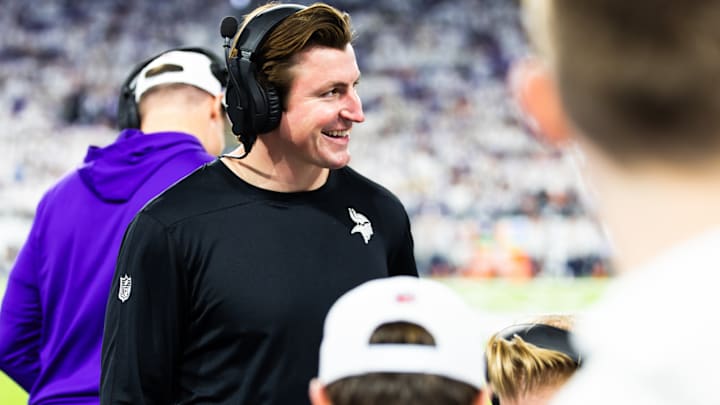 Vikings assistant offensive coordinator Grant Udinski. 