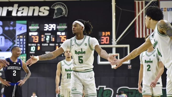 Mister Dean Shooting a free throw for USC Upstate