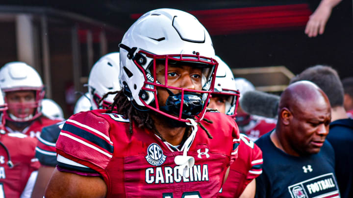 Former Gamecock EDGE Drew Tuazama during the 2024 South Carolina spring game on April 20, 2024.