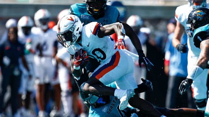 Xavier Brown ran for a career-high 171 yards in UVA's victory at Coastal Carolina on Saturday.