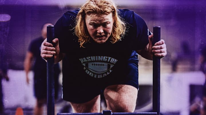 John Mills, UW freshman offensive lineman, has a huge frame. 