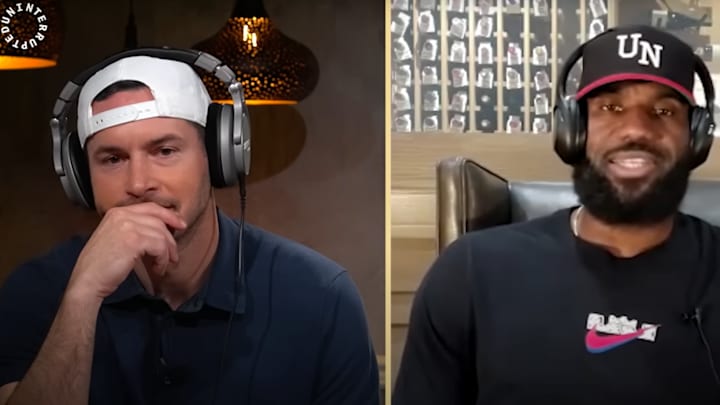 JJ Redick and LeBron James on the 'Mind the Game' Podcast. JJ Redick and LeBron James on the 'Mind the Game' Podcast.