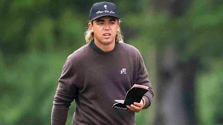 Garrick Higgo was two shots back after 18 holes at the PGA, despite getting hit with a two-shot penalty.