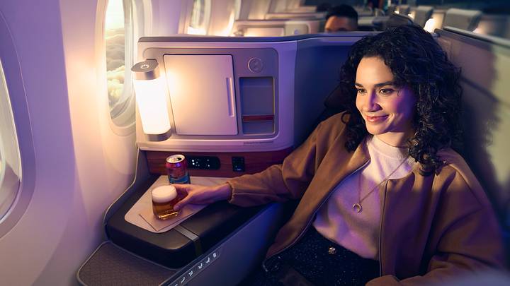 International business class on Alaska Airlines