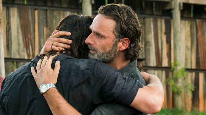 Andrew Lincoln as Rick Grimes, Norman Reedus as Daryl Dixon - The Walking Dead Season 7, Episode 8 