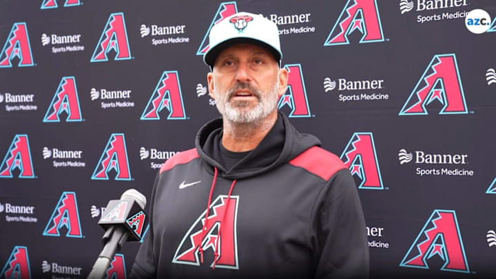 Arizona Diamondbacks Manager Torey Lovullo delivers message about Diamondbacks season on Day 1 of spring training, Feb. 12, 2025. Arizona Diamondbacks Manager Torey Lovullo delivers message about Diamondbacks season on Day 1 of spring training, Feb. 12, 2025.