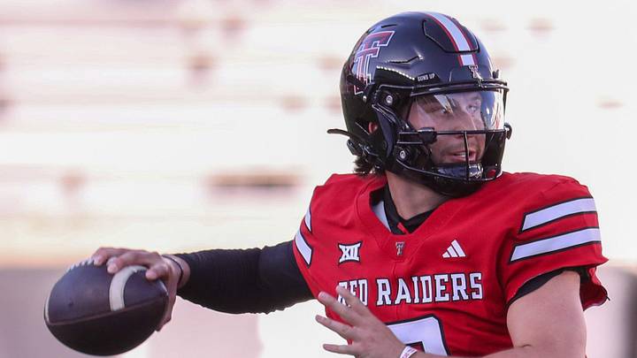 Brendan Sorsby looks to throw during the Texas Tech football team's spring game, Friday, April 17, 2026, at Jones AT&T Stadium. Brendan Sorsby looks to throw during the Texas Tech football team's spring game, Friday, April 17, 2026, at Jones AT&T Stadium.