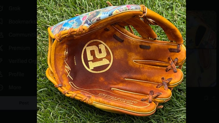 Francisco Lindor is wearing a special glove Tuesday in honor of Roberto Clemente Day. 