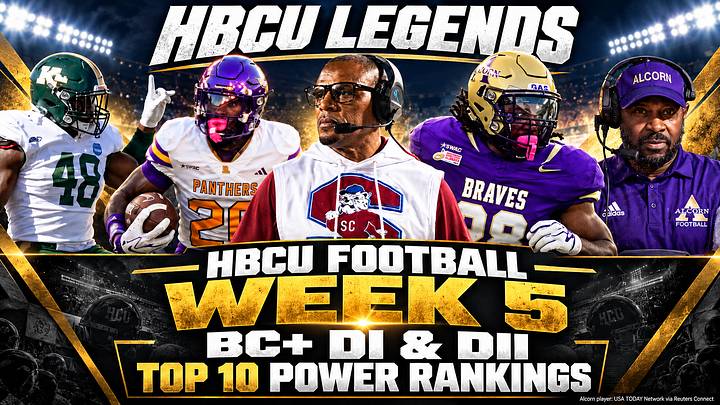 Week 5 HBCU Football BC+ Top 10 Power Rankings - 2026 Week 5 HBCU Football BC+ Top 10 Power Rankings - 2026