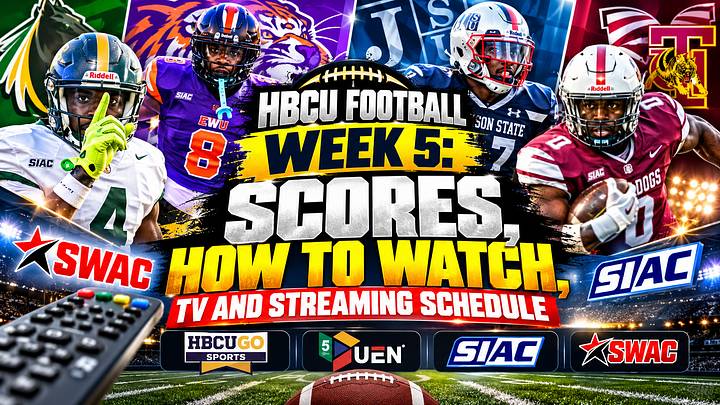 HBCU FOOTBALL WEEK 5 TV SCHEDULE HBCU FOOTBALL WEEK 5 TV SCHEDULE