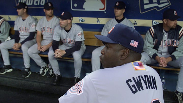 Tony Gwynn before the Padres' game against the Dodgers on Sept. 17, 2001.

Xxx Baseball Returns S Bbn Dodgers Ro Usa Ca