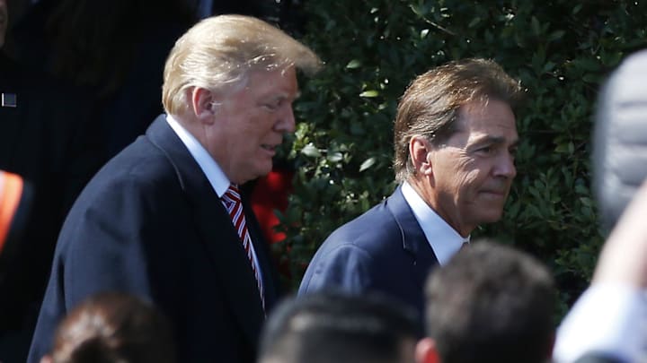 President Donald Trump is hoping to name Nick Saban the co-chair of a national college sports commission.
