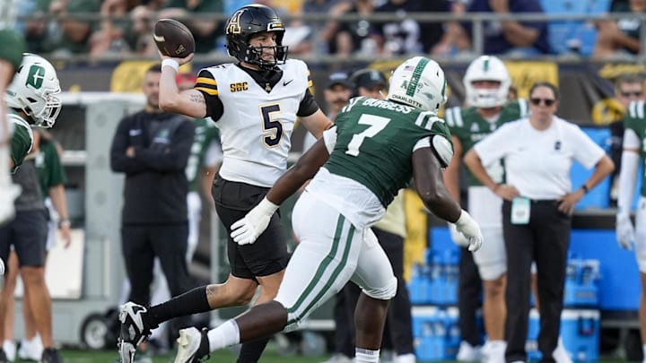 Appalachian State Mountaineers quarterback AJ Swann.