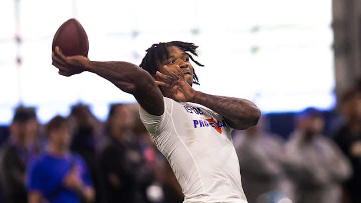 Anthony Richardson takes part in Florida's pro day.

Syndication Gator Sports