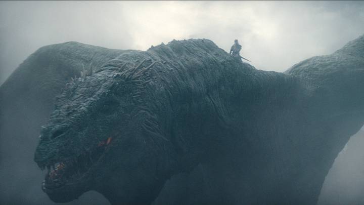 Vhagar and Aemond Targaryen (Ewan Mitchell) in House of the Dragon season 3.