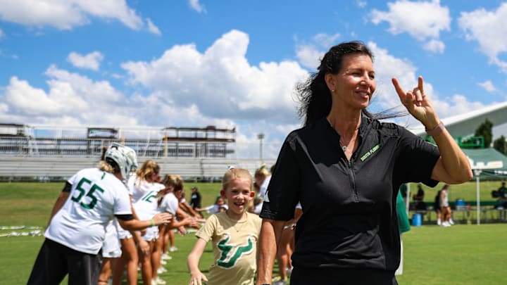 Head coach Mindy McCord's USF lacrosse team suffered a blowout loss in the American Conference title game