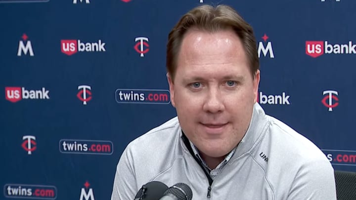 Twins president of baseball operations Derek Falvey. Twins president of baseball operations Derek Falvey.