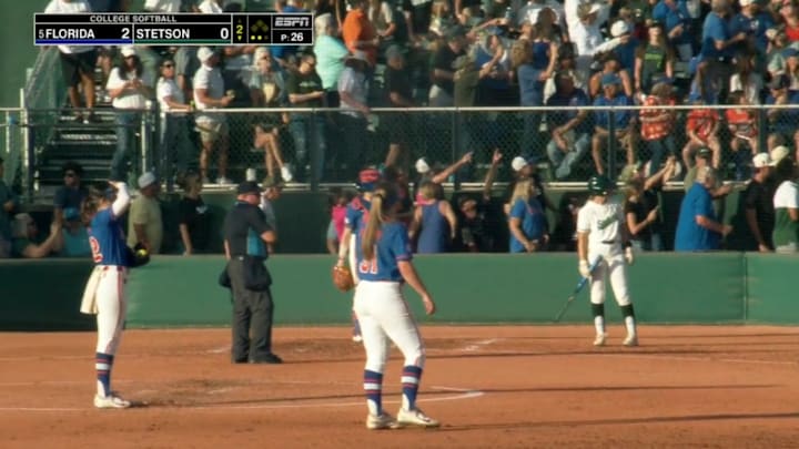 ESPN’s broadcast of the Florida-Stetson softball game was briefly delayed so everyone could watch Artemis II head to space. ESPN’s broadcast of the Florida-Stetson softball game was briefly delayed so everyone could watch Artemis II head to space.