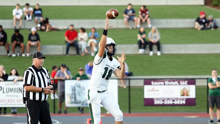 Kaden Martirano is one of dozens of Oregon high school football players who were on the move during the offseason. The senior quarterback transferred from West Salem to West Albany. Kaden Martirano is one of dozens of Oregon high school football players who were on the move during the offseason. The senior quarterback transferred from West Salem to West Albany.