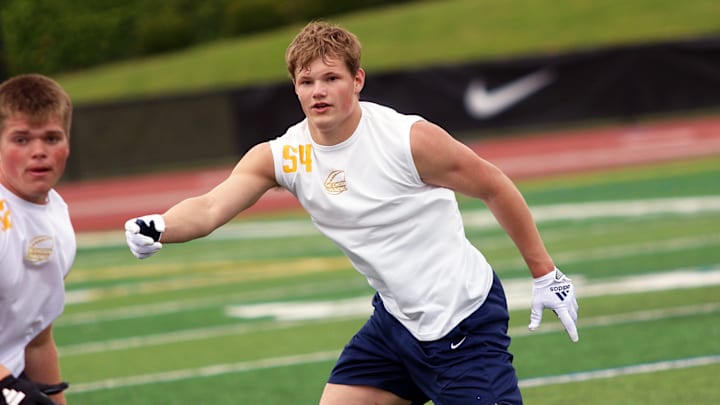 Lake Oswego sophomore Cash Wilks, shown here at Saturday’s The Chosen 1Hundred event at Jesuit High School, is looking to follow in the footsteps of his father, Joel Wilks, who played college football for the University of Nebraska.