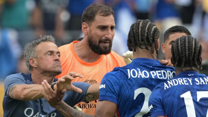 Luis Enrique après le match contre Chelsea. Luis Enrique après le match contre Chelsea.