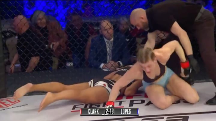 A fighter peed during her fight