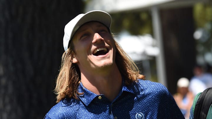 Trevor Lawrence at the American Century Celebrity Golf Championship at Edgewood Tahoe on July 11, 2025. Trevor Lawrence at the American Century Celebrity Golf Championship at Edgewood Tahoe on July 11, 2025.