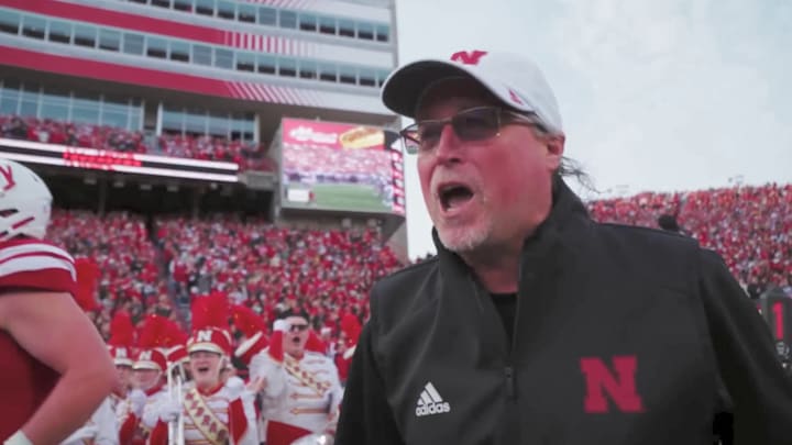 Nebraska offensive coordinator Dana Holgorsen during the Huskers' game  against Wisconsin on Nov. 23, 2024 in Lincoln.