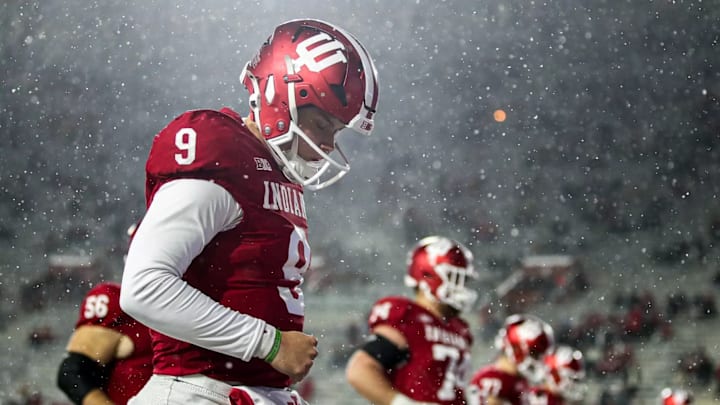 Quarterback Kurtis Rourke threw for 349 yards and six touchdowns in the snow during Indiana's 66-0 win over Purdue.  
