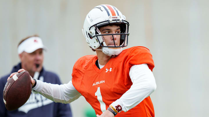 Auburn Tigers quarterback Payton Thorne will shoulder a heavy load in 2024. Auburn Tigers quarterback Payton Thorne will shoulder a heavy load in 2024.
