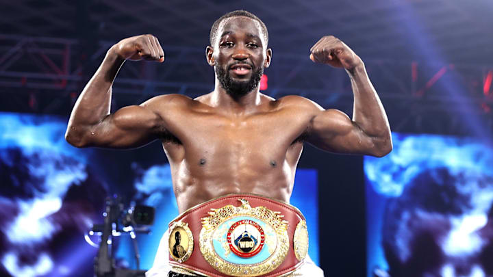 Terrence Crawford with his WBC title