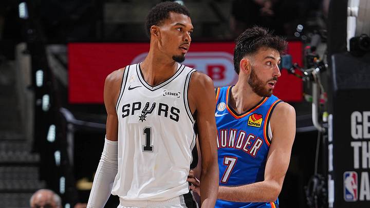 Chet Holmgren scored 14 points in Oklahoma City’s season-opening win Tuesday night at Frost Bank Center. Chet Holmgren scored 14 points in Oklahoma City’s season-opening win Tuesday night at Frost Bank Center.