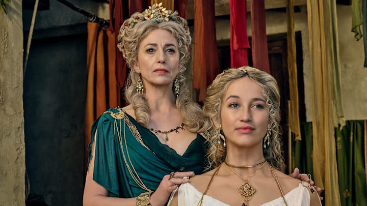 Spartacus: House of Ashur - Left to Right: Claudia Black (“Cossutia”) and India Shaw-Smith (“Viridia”) Spartacus: House of Ashur - Left to Right: Claudia Black (“Cossutia”) and India Shaw-Smith (“Viridia”)