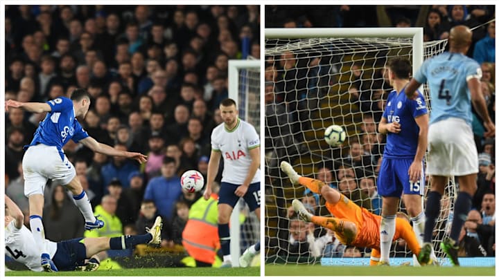 Michael Keane's snorter against Tottenham was quickly compared to Vincent Kompany