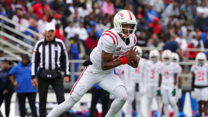 Duncanville's Keelon Russell, a 5-star Alabama-committed quarterback, returns in 2024 as a three-year starter.