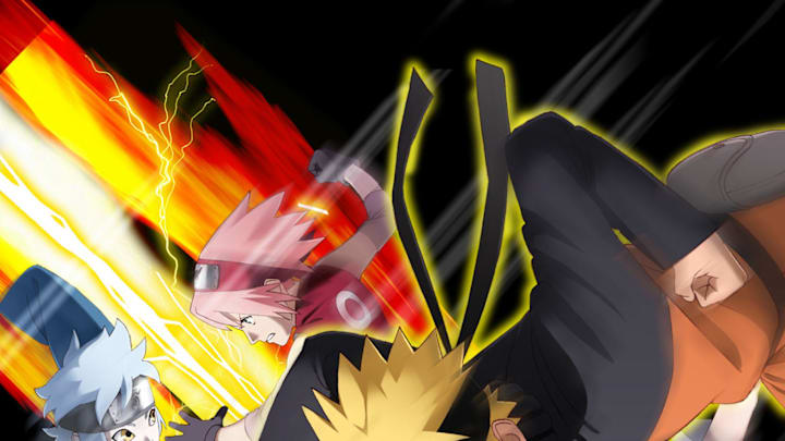 Characters from Naruto and Boruto.