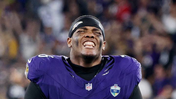 Baltimore Ravens' Carson Vinson celebrates after the match REUTERS/Sergio Moraes