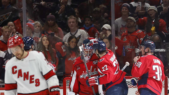 Charlie Lindgren, Washington Capitals Mandatory Credit: Geoff Burke-Imagn Images