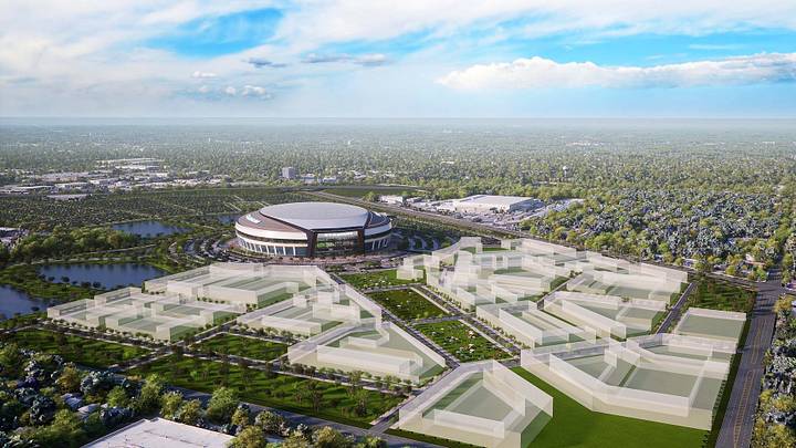 The Bears-Arlington Heights stadium rendering. 