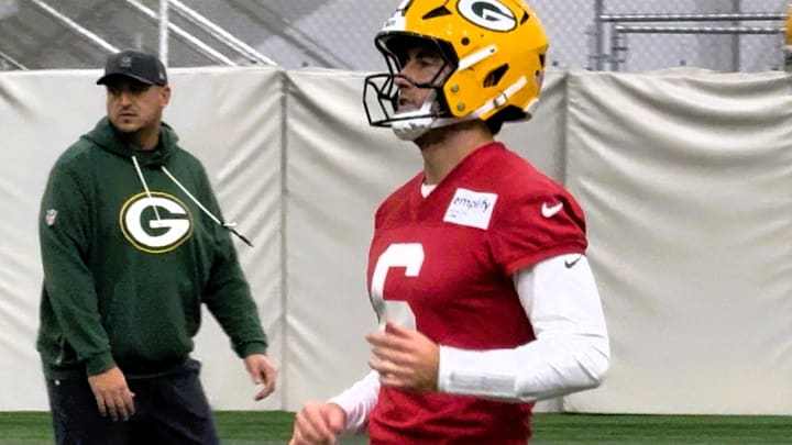 Clayton Tune, shown at Packers practice on Thursday, will start against the Vikings. Clayton Tune, shown at Packers practice on Thursday, will start against the Vikings.