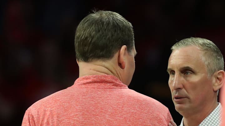 Feb 17, 2024; Tucson, Arizona, USA; Arizona State Sun Devils head coach Bobby Hurley and Arizona Wildcats head coach Tommy Lloyd shake hands after an 105-60 Arizona Wildcats victory at McKale Center. Mandatory Credit: Zachary BonDurant-Imagn Images Feb 17, 2024; Tucson, Arizona, USA; Arizona State Sun Devils head coach Bobby Hurley and Arizona Wildcats head coach Tommy Lloyd shake hands after an 105-60 Arizona Wildcats victory at McKale Center. Mandatory Credit: Zachary BonDurant-Imagn Images