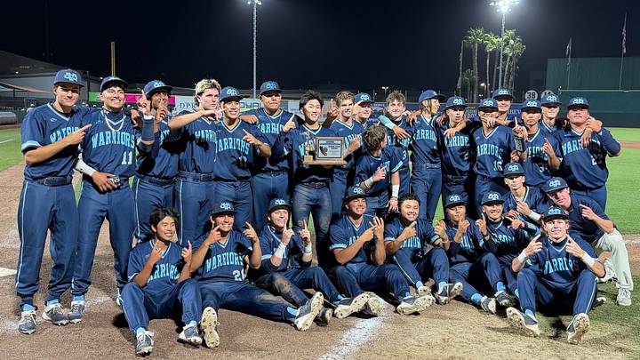Valley Christian baseball team, shown here after winning a 12th CCS championship last week, celebrated a 3-0 win at De La Salle on Thursday. 