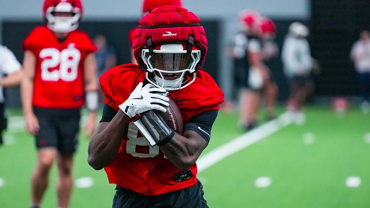 Georgia wide receiver Craig Dandridge (81) during Georgia’s practice session in Athens, Ga. Georgia wide receiver Craig Dandridge (81) during Georgia’s practice session in Athens, Ga.