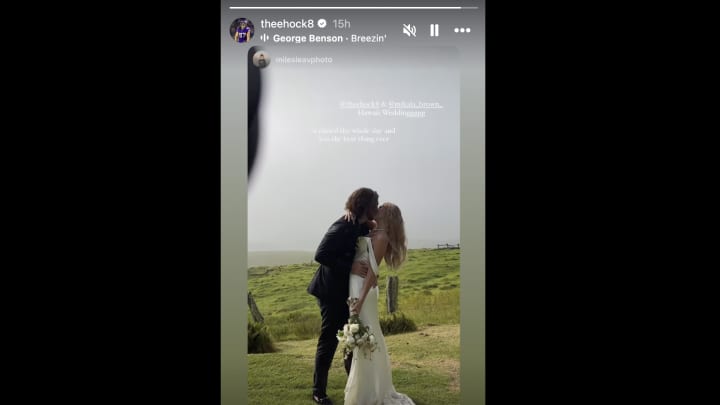 T.J. Hockenson marrying Mikala Brown. 